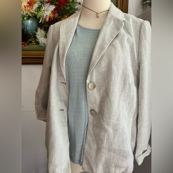 J. Jill Jackets & Blazers - J. Jill Cream Blazer size medium Linen Blend